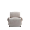 Verandah Mid-Century Modern Chenille Lounge Chair in Beige