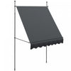 Outsunny 6.5' X 4' Retractable Awning, Freestanding & Non-screw, Dark Grey