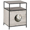 Pawhut Wooden Cat House Kitty Shelter Bed With Washable Cushion And Open Shelf, Grey, 19\" X 15.75\" X 25.75\"