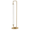 Dainolite Freya 1 Light LED Table Lamp Aged Brass White Acrylic