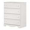 Savannah 4-drawer Chest - Pure White