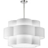 Dainolite Phlox 4 Light Chandelier Polished Chrome White Shade Lamp