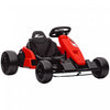 Qaba Electric Go Kart, 24V 9Ah Big Battery, Kids Drift Kart with Dual 150W Motors, Adjustable Seat & 11.2MPH High Speed, Slow Start, 5-Point Harness, for 6-12 Years, Red
