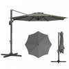Outsunny 10' Offset Patio Umbrella 360° Rotation Cantilever Umbrella, Grey