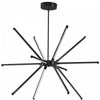 Dainolite Array LED Chandelier 60w Matte Black White Acrylic Diffuser Lamp