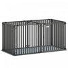 PawHut 55 Inch Heavy Duty Dog Crate, Extra Large Metal Dog Cage Kennel with Mat for Small Medium Large Breeds, Modular Puppy Playpen with Door for Indoor Outdoor, Black