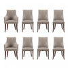 Connie Modern 8-Piece Dining Chair Set in Taupe