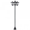 Outsunny Triple Solar Lamp Post Garden Solar-powered LED Street Vintage Light Style Outdoor Light Waterproof With Base For Lawn Pathway Walkway 72\"h