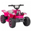 Qaba 6v Kids Atv Quad, 4 Wheeler Battery Powered Ride-On Electric Ride On Car With Led Headlights, Forward Backward, For Boys And Girls, Pink