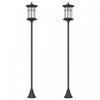 Outsunny 72\" Solar Post Light, Ip44 Led Outdoor Street Light, 2 Pack