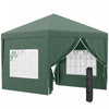 Outsunny 10'x10' Outdoor Pop Up Party Tent Gazebo Canopy With Carrying Bag (green)