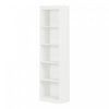 Axess 5-shelf Narrow Bookcase - Pure White