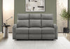 Small 3-Seater Reclining Sofa, 70\" Wide, Manual Recliner, Dark Grey Fabric, Contemporary Recliner