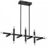 Dainolite Francesca Horizontal Chandelier 48w Matte Black Acrylic Diffuser Lamp
