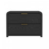 Grace Modern 28\" Nightstand in Black and Gold