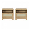 Sheridan Mid-Century Modern 22\" Nightstand in Natural (1-Drawer) - Set of 2