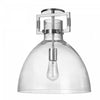 Dainolite Liberty 1 Light Semi-flush Mount Incandescent Polished Chrome Clear Glass Lamp