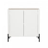 Abbey Modern 32\" Accent Cabinet in Maple and Off White