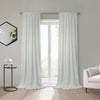 Habitat Sierra White Light Filtering Dual Header Curtain Panel - 52 x 63