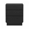 Ardea Contemporary 20\" Nightstand in Black (3-Drawer)