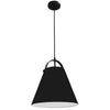 Dainolite Emperor 1 Light Pendant Matte Black Finish Black Shade Lamp
