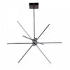 Dainolite Summit LED Chandelier 46w Matte Black White Acrylic Diffuser Lamp