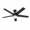 Aerodyne Ceiling Fan with Light Fixture - Black
