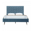 Crosby Modern Upholstered Velvet Queen Bed in Blue