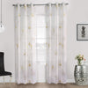 Habitat Symphony Yellow Sheer Grommet Curtain Panel - 52 x 63