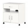 Axess Printer Cart On Wheels - Pure White