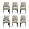 Beever Modern 6-Piece Dining Chair Set in Taupe