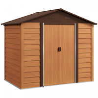 Outsunny 7.5' X 6.5' Outdoor Storage Shed With Double Doors, Dark Brown