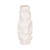 Ceramic 17\" Jagged Textured Vase - White