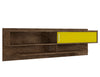 Manhattan Comfort Astor 70.86\" Modern Floating Entertainment Center with Media Shelves - Rustic Brown