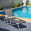Outsunny Outdoor Lounge Chair With 4-level Adjustable Backrest, Dark Grey