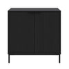 Nordika Slim 2-Door Storage Cabinet - Black