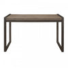 Bassett Writing Desk, Faux Wood & Gunmetal