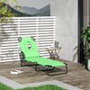 Outsunny Adjustable Outdoor Lounge Chair Green