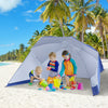 Outsunny 7.5ft 2-in-1 Umbrella Shelter Beach Sport Umbrella, Blue