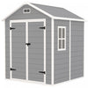 Outsunny 6' X 5' Plastic Storage Shed With Floor, Window, Lockable Doors