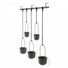 Umbra Black Triflora Hanging Planter - Set of 5