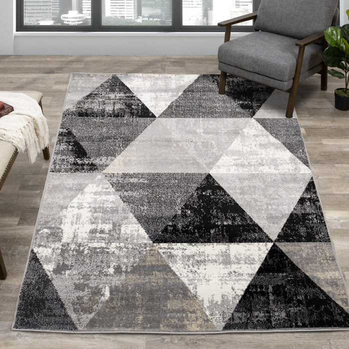 Covington Distressed Triangles Area Rug - 5'3\" x 7'7\"