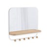 Umbra Estique Mirror with Hooks - White