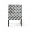 Oliver Linen-look Fabric Accent Chair With Rubberwood Legs - Blue and Grey