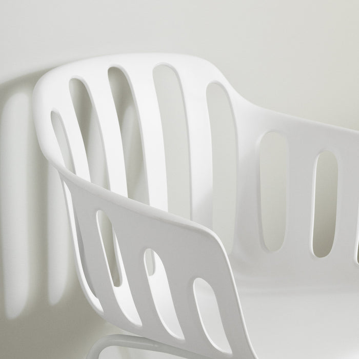 Flam White Armrest Dining Chair - Set of 2