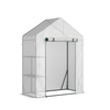 Outsunny 56\"x29\" Walk-in Greenhouse With 2-tier Shelf, Roll-up Zippered Door, Portable Gardening Plant Hot House With Pe Cover, Green
