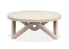 Albion 40” Contemporary Round Coffee Table - Coconut Cream
