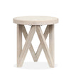 Albion 22” Contemporary Round End Table - Coconut Cream