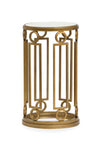 Avondale 14.5\" Glam Glass Accent Table - Burnished Brass