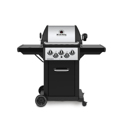 Broil King Monarch™ 390 Natural Gas Grill with Side Burner & Rear Rotisserie Burner - 834287|Gril à gaz naturel MonarchMC 390 de Broil King avec brûleur latéral et brûleur arrière de rôtisserie - 834287